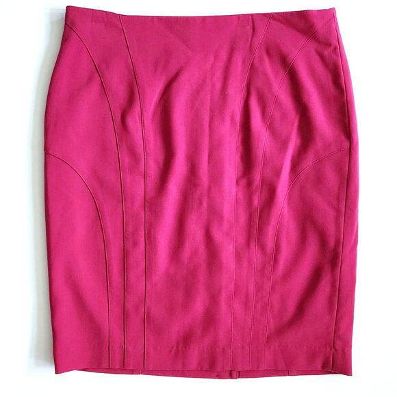 Banana Republic Ponte Seamed Stretch Pencil Skirt in Cerise Pink Size 14 NWT - Picture 4 of 9